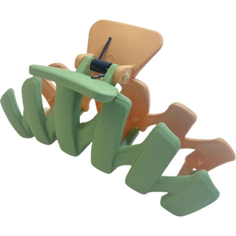 Pinza para el cabello de resina bicolor, en forma de M, 1 unidad, para cabello voluminoso, sujeción fuerte, peinado elegante para mujer.