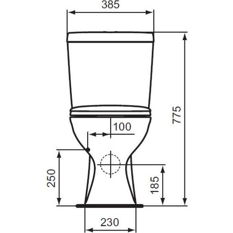 Ceramica Dolomite E885067 Gemma 2/Quarzo Batteria per Cassetta con Entrata Bassa, Cromo (1/2)