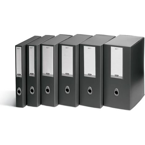 Cajas de proyectos LEONARDI Plus VIP 25,5x35,5 cm PPL antracita lomo 8 cm