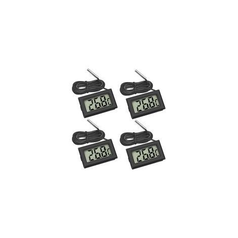 Serbien – Set mit 4 digitalen LCD-Thermometern – Messbereich -50 °C bis +110 °C – Wasserdichte externe Sonde für Kühlschrank und Aquarium (1/5)