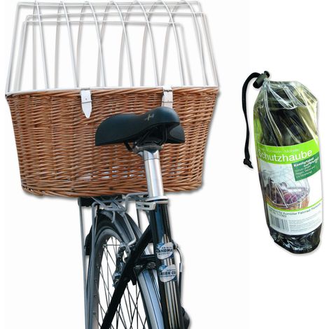 Aumüller Fahrrad-Tierkorb mit Halter, L: 52 cm + Schutzhaube - Gepäckträgermontage (1/5)
