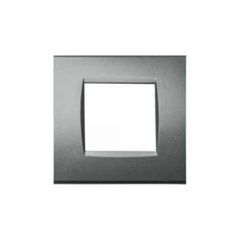 Mapam Placca grigio scuro 2 posti compatibile Living International - ART 8002-08