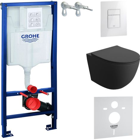 GROHE WC Set mit Vorwandelement, Wand-WC und Spülknopf (1/5)