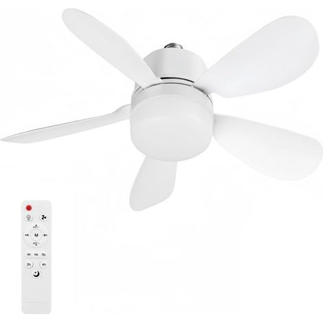 Générique Ventilateur de Plafond avec Lampe Intégrée 42CM Ampoule Ventilateur Plafond Silencieux avec Lumiere E26/E27 Plafonnier Ventilo Led Telecomande Lustre lampe Ventilateurs de Plafond (1/5)