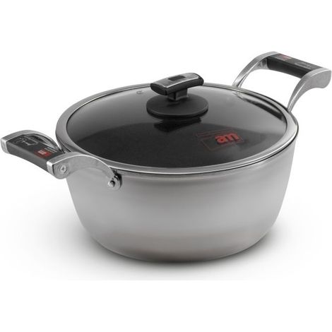 Casseruola Antiaderente ad Induzione Chef Antigraffio con Coperchio 24 cm (1/2)