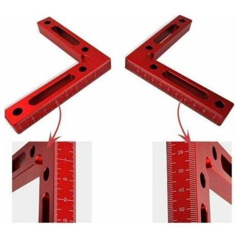 90-Grad-Winkel-Positionierungsdreieck-Linealblock mit rechtwinkliger Klemme, rot. (1/4)