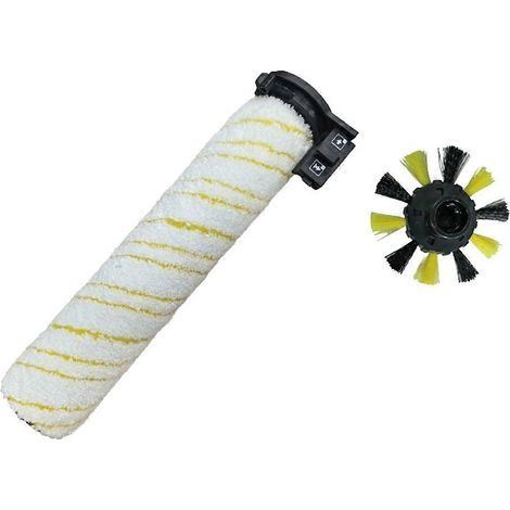 Brosse rotative avec brosse latérale de rechange pour aspirateur Karcher FCV4, pièces détachées pour parquet et sols durs BYellow (1/5)