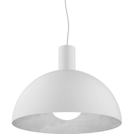 LUMICOM  ZENIT Sospensione, 1xE27, max 42W, metallo, bianco opaco/foglia argento, D.40cm