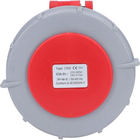 5-poliger Industriestecker 3P+N+E 63A IP67 wasserdichter Luftfahrtstecker AC 220-380V/240-415V (1/5)
