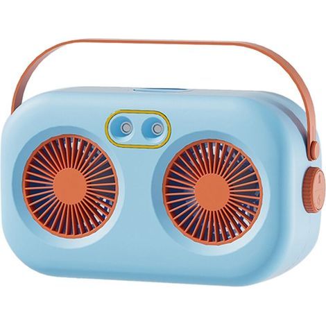 Tragbarer USB-Luftbefeuchter-Ventilator – Dual-Nebel-Technologie, für Zuhause, Reisen, Büro, Blau (1/5)