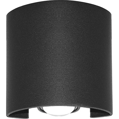 Applique esterna arrotondata nera LED 2W IP54 Ortelo Italux