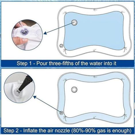 Tapis d'eau sensoriel pour chats, tapis de jeu sensoriel, tapis rafraîchissant à capteur d'eau pour enfants, épais pour l'été, p (1/4)