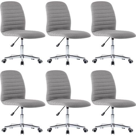 Maison Exclusive - Sedie da Pranzo 6 pz Grigio Chiaro in Tessuto