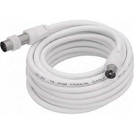 Cable de video HDMI 3 metros conector 9,5 mm blanco (1/5)