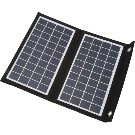 Panneau solaire pliable 10 W, station de charge portable avec 2 ports USB pour le camping, idéal pour téléphones et tablettes. (1/5)