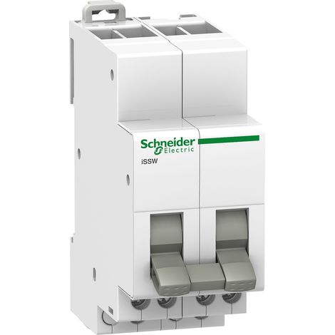 A9e18071 Schneider - Commutateur électrique 2 Positions 2 Contacts Inverseurs &of" - 20a - Acti9 Issw