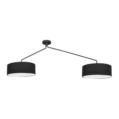 Suspension Nowodvorski Falcon noire tissu E27 x6 LED