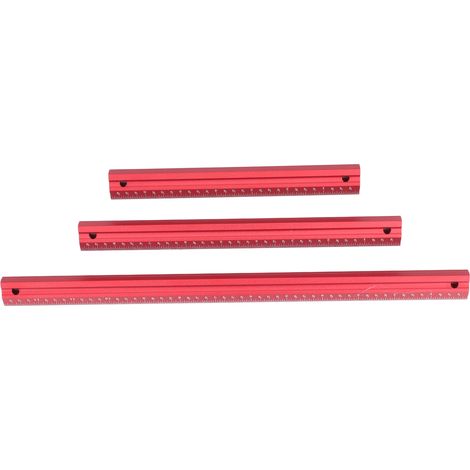Lot de 3 règles d'ébéniste en alliage d'aluminium, équerre de traçage de précision de poche, outil de mesure pour menuisier (1/5)