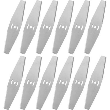 Coupe Bordure Lame De Rechange 12 Pièces, Lames Tondeuse Debroussailleuse Électrique Sans Fil Jardin Accessoire Cuneary (1/5)