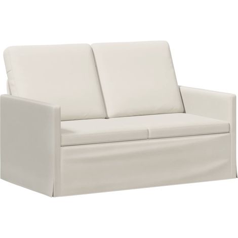 2 Seater Sofa Cream 130 x 81 x 82 cm Velvet vidaXL