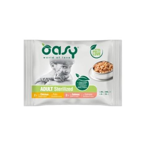 Oasy Lifestage Karma mokra dla kota multipack 4x85g - Multipack Adulto Esterilizado 4x85g