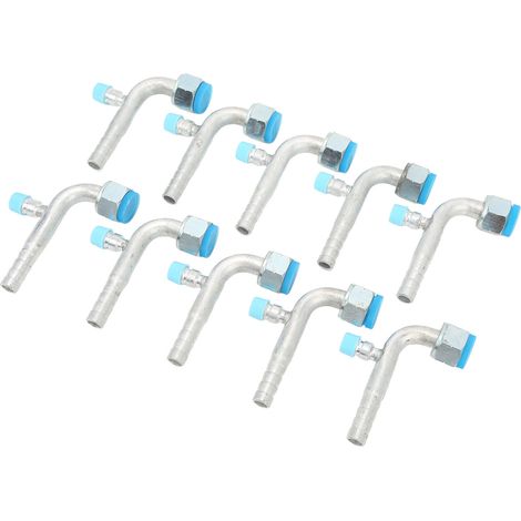 Lot de 10 raccords universels en aluminium pour tuyaux de climatisation automobile, compatibles avec voitures, camions et engins de chantier. Modifications de climatisation : 13 mm/0,51 po et 14,5 mm/ (1/5)