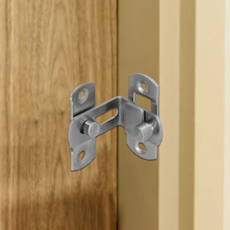 Serrure de porte à bascule à 90 degrés, loquet de porte en arc de cercle à angle droit, pêne dormant, serrure de porte de grange, serrure de porte coulissante (1/5)