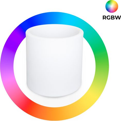 Macetero Cilíndrico LED RGBW - 5W - 40 X Ø 40cm - Recargable