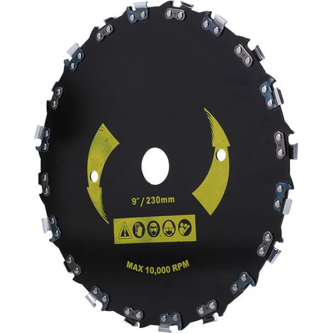 Lame de rechange en acier à haute teneur en carbone pour scie circulaire et débroussailleuse (9 pouces, 20 dents) (1/5)