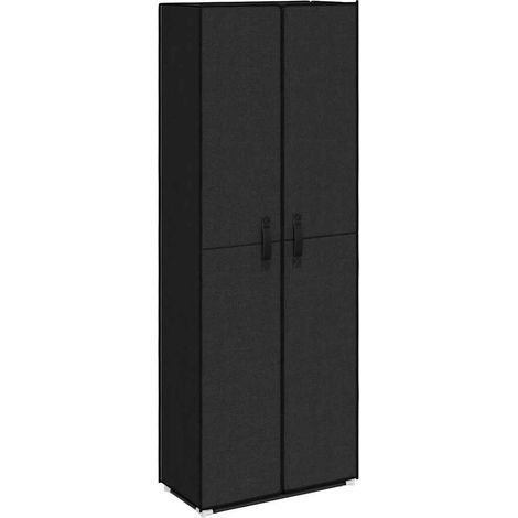 Schuhschrank Schwarz 60x30x166 cm Stoff vidaXL