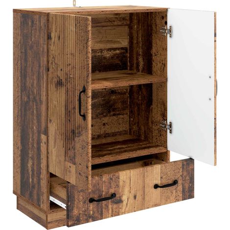 Sideboard/Anrichte/Buffet Altholz 66 x 34,5 x 92 cm Holzwerkstoff LXWW781125 (1/5)