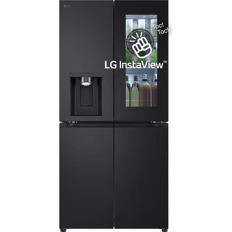 LG InstaView GMG860EPBE Frigorifero Multidoor Slim , Classe E, 508L, Wi-Fi, UVnano, Nero