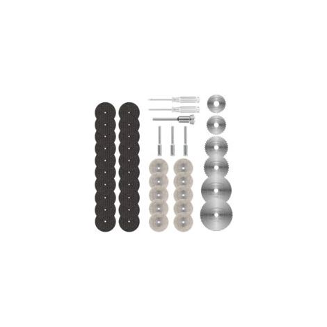 Juego de 36 discos de corte de diamante para Dremel: 20 discos de resina, 10 discos de esmeril, 6 discos HSS. Para madera, metal, plástico y piedra. 36PCS-Crezuo