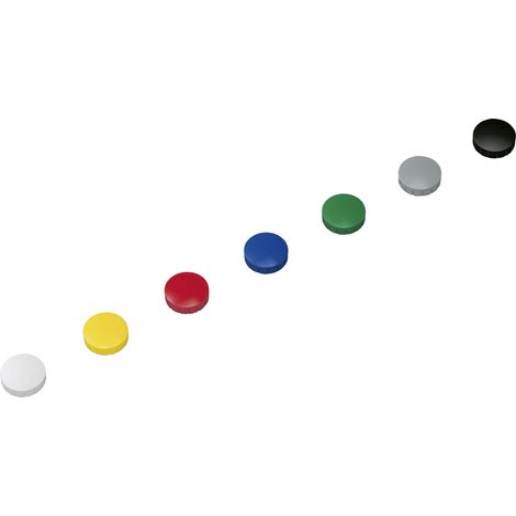 Maul Magnet MAULsolid (Ø x H) 24 mm x 8 mm rund Gelb, Rot, Blau, Weiß, Grün, Grau, Schwarz 10 St. 61