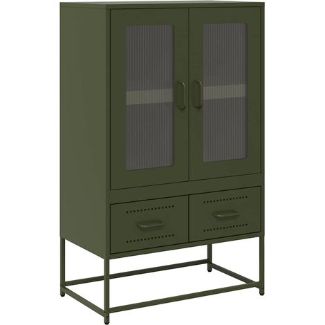 Maison Exclusive - Credenza Verde Oliva 68x39x111,5 cm in Acciaio