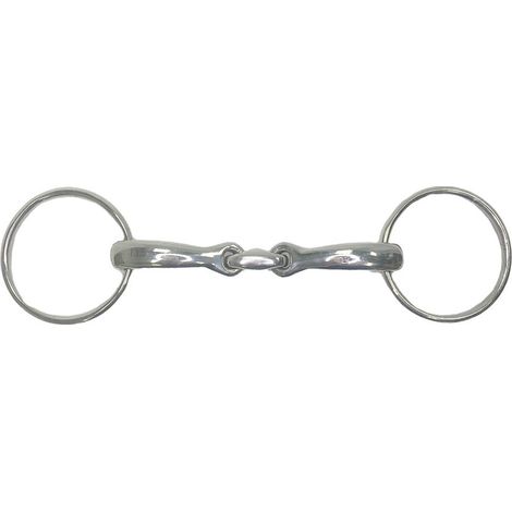 Filetto curvo con oliva centrale pieno e anelli da 65 mm 135 cm