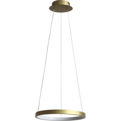 Suspension LED Candellux LUNE 18W laiton/blanc Ø29