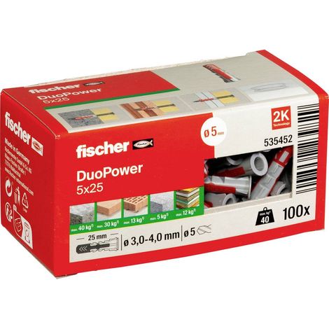Fischer 100x  DUOPOWER 5  x 25  mm -  535452