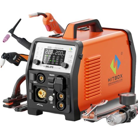 Machine à souder, fonctionnalité MIG et TIG, capacité de découpe plasma, HBMC270 (1/2)