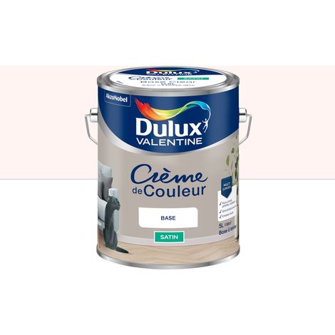 Peinture Crème De Couleur Satin Matin Blanc 5L - Dulux Valentine