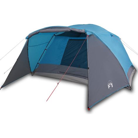 vidaXL Tienda campaña familiar con porche 6 personas impermeable azul (1/2)