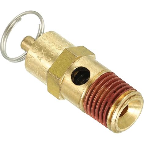 1 - Soupape De Sécurité - Compresseur D'air - Filetage 1/4 Mâle Npt - Pression 135 Psi - Laiton - Pour Atelier (1/5)