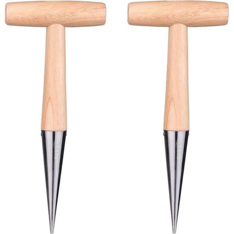 Perforatrice manuelle avec poignée, outil de jardinage pratique pour pépinière et jardin (2 pièces)