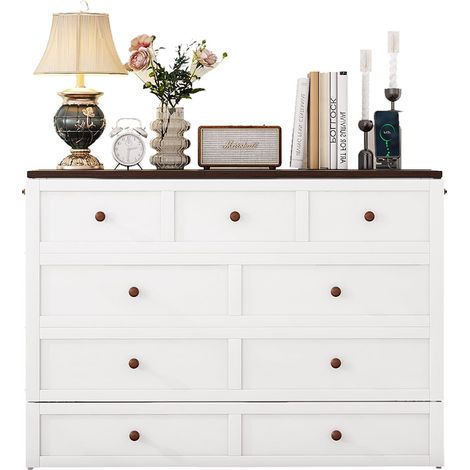 Gutent – Lit escamotable 140 x 200 cm avec tiroirs – Étagères intégrées – Ports USB et prises – Construction en pin et MDF – Couleur blanc - LIT 140 X