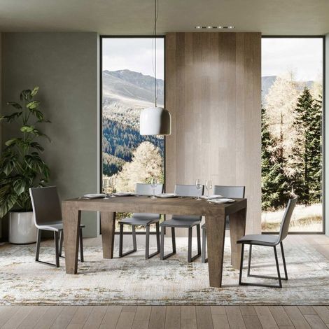 Tavolo allungabile 160/420x90 cm Spimbo noce (1/5)