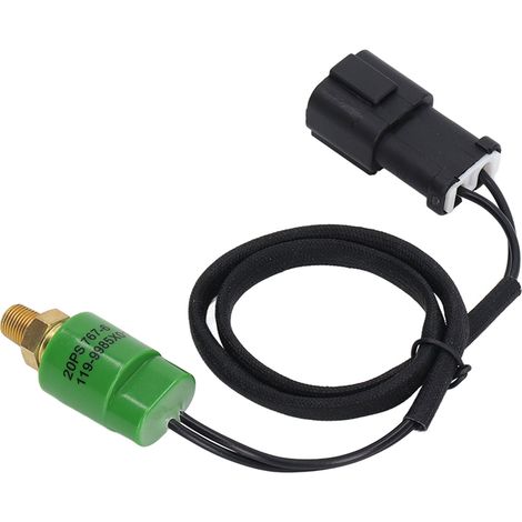 Interrupteur de pression pour excavatrice Komatsu PC200-5, précision élevée, corps en laiton, capteur 2 broches, pièce de rechange fiable, compatible engin de chantier, manomètre de remplacement robus (1/5)