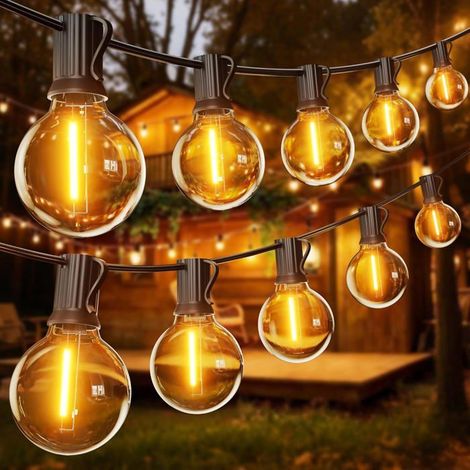 56+2 LED Guirlande Lumineuse Guinguette Extérieur 33,5 m, G40 Vintage Dimmable, Étanche IP54, pour Jardin Patio Balcon (1/5)