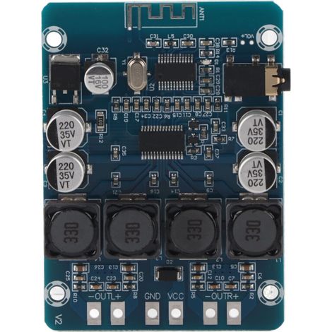 Carte d'amplificateur audio, carte d'alimentation Bluetooth TPA3118 8V 26V DC pour impédance de haut-parleur 4ohm 6ohm 8ohm se transformant en normale (1/5)