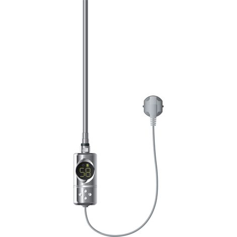 ML-Design Heizstab 300W Chrom mit Thermostat und LCD Bildschirm, Elektronischer Temperaturregler und Timing-Funktion, Heizpatrone Heizelemente für Badheizkörper Heizungen, Elektroheizstab mit Stecker