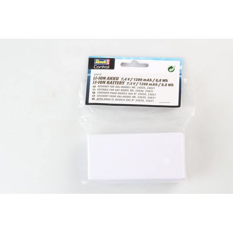 Revell Control 43415 - Batteria agli ioni di Litio da 7,4 V e 1200 mAh (Accessori 24830 24831) RC, Colore: Blu (1/5)